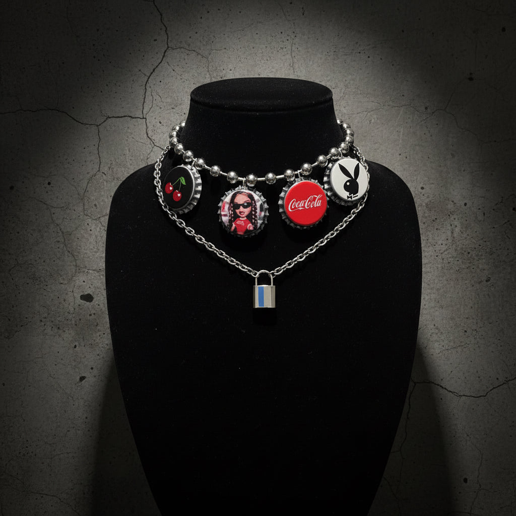 Upcycled Bottle Cap Necklace